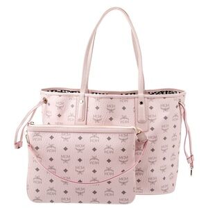 Mcm tote with interior zip pouch